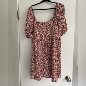 Primark Floral Puff Sleeve Dress